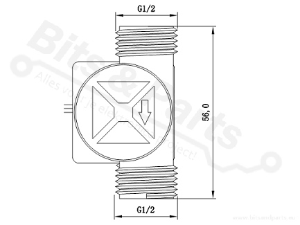 Waterflowsensor/Waterstroomsensor G1/2inch